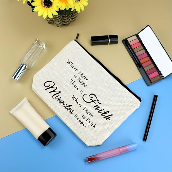 IVF Transfer Day IVF Support Gift Makeup Bags for Women IUI Fertility Infertility Mom Fertility Wish Gift Cosmetic Bag Baptism Encouragement Gifts TTC Gifts Travel Cosmetic Pouch