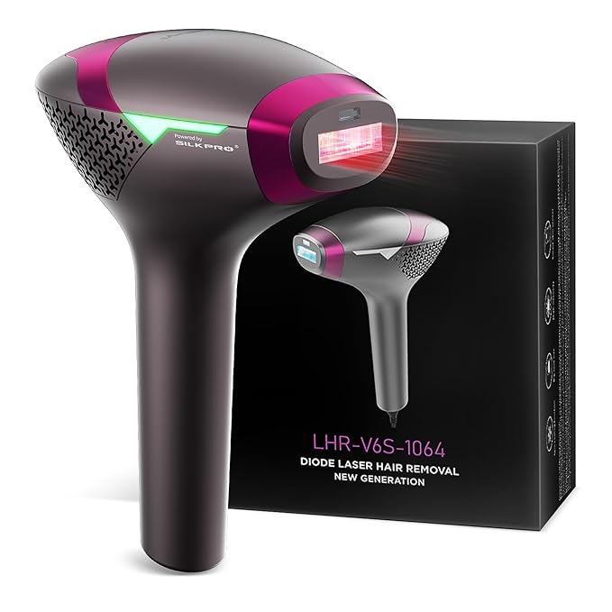 Upgrated Diode Laser Hair Removal for Dark Skin Tones, DermRays 1064nm Laser Hair Removal, Permanent Reduction in Hair Regrowth for Women and Men, V6S Suitable for Deep Skin Tone & Melanated Skin Tone