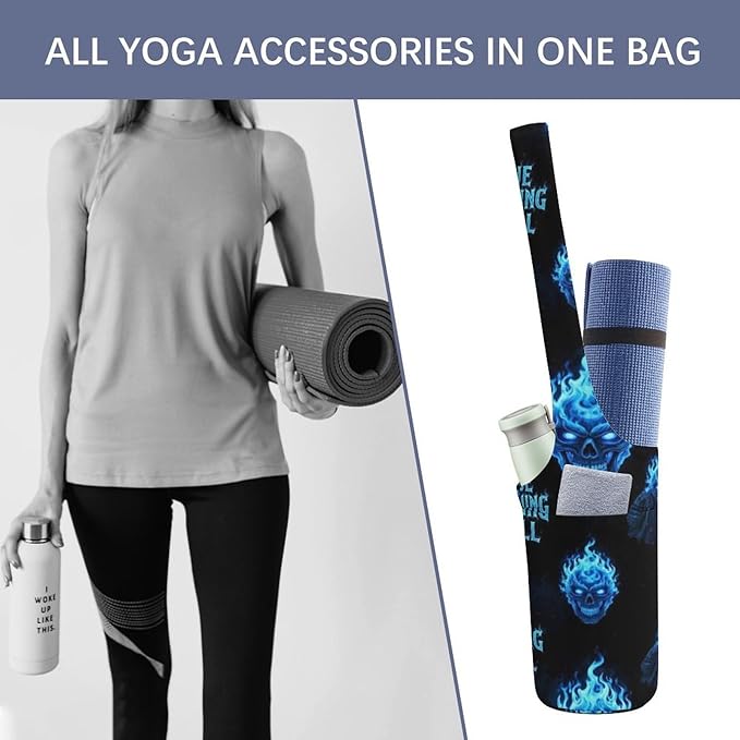 Portable Single Shoulder Yoga Mat Bag Carrier with Pocket Spacious Storage for Yoga Gym Fitness