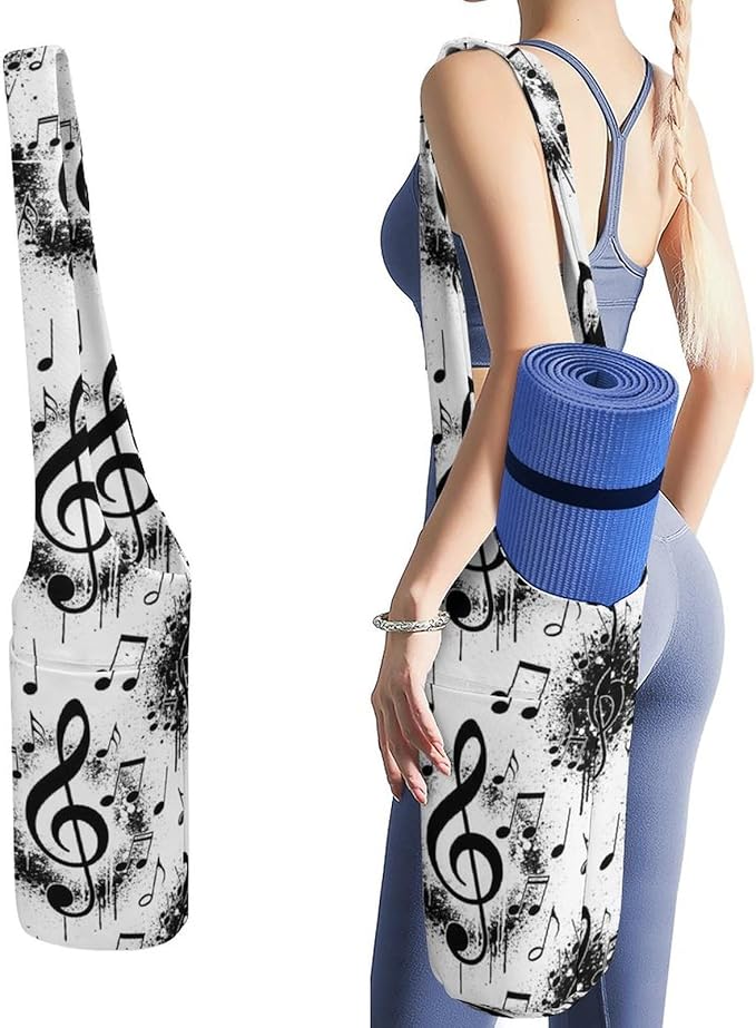 Portable Single Shoulder Yoga Mat Bag Carrier with Pocket Spacious Storage for Yoga Gym Fitness