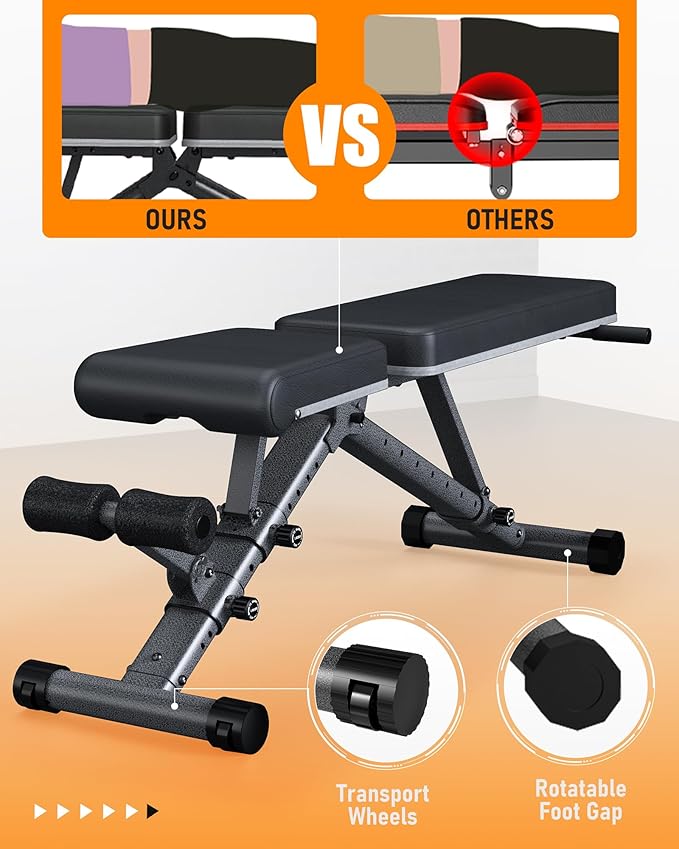 BARWING 90° Adjustable Weight Bench Workout Bench 800 LB 2024 New