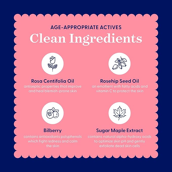 Calm+Bright Facial Mask for Teens - Soothing, Non-Drying, pH-Balanced Skincare by Dr. Angela Casey Sensitive Calming Gentle Radiant