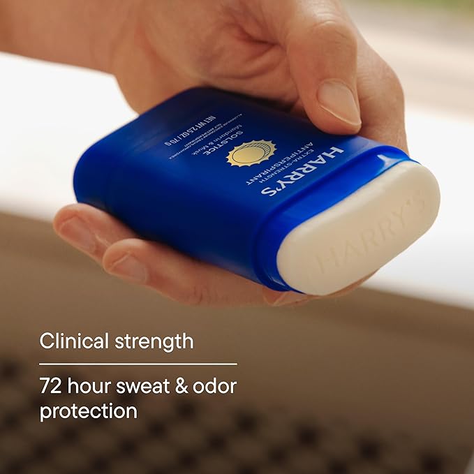 Harry's Extra-Strength Antiperspirant Deodorant, Sweat & Odor Control Antiperspirant for Men, Solstice, 2.5 oz Pack of 3