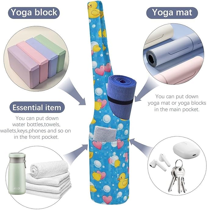 Stylish Yoga Mat Bag for Women Exercise Mat Holder with Shoulder Strap Yoga Mats Totes Sports Storage Bag