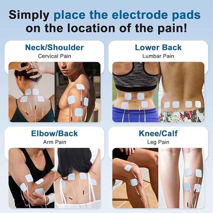 TENS Unit EMS Muscle Stimulator for Pain Relief, 4-in-1 TENS & EMS & Relax & DIY, 4-Channel 60 Modes 30 Intensity with Upgraded Color Screen for Back, Neck, Shoulder, Sciatica