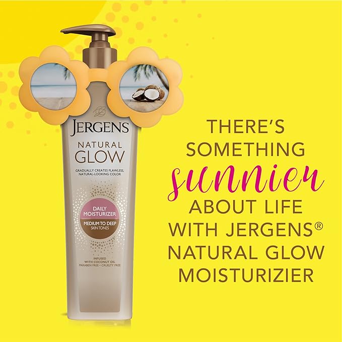 Jergens Natural Glow 3-Day Self Tanner for Medium to Deep Skin Tone, Sunless Tanning Moisturizer & Natural Glow Instant Sun Body Mousse, Self Tanner for Deep Bronze Tan