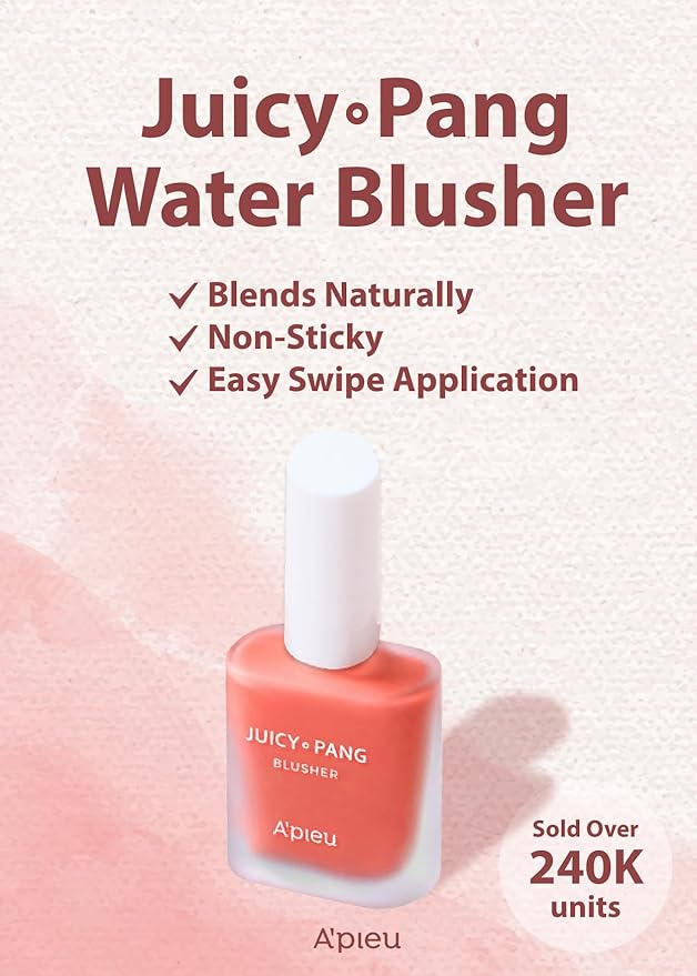 A'PIEU JUICY-PANG WATER BLUSHER (CR01 - Peach) Korean Beauty Makeup