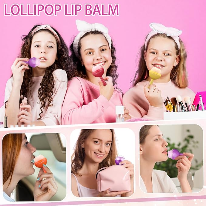 24 Pcs Lollipop Lip Balm Bulk