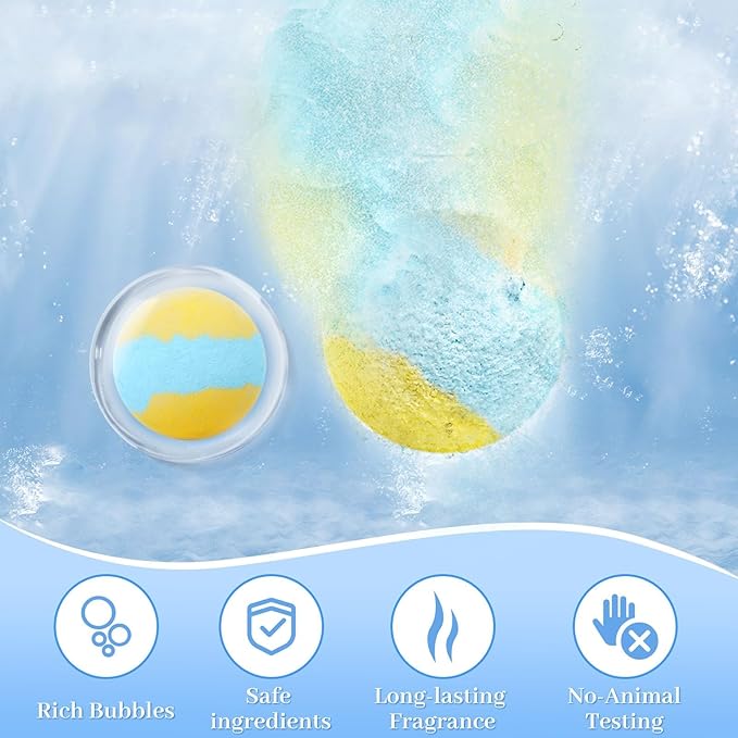 TranquilBliss Bath Bombs Set 50 PCS with 10 Rich Scents, Bath Bombs for Women, Natural Bubble Bombs with Shea Butter & Safe Oil, Ideal for Valentines, Birthday, Mother's Day Present (Purple)