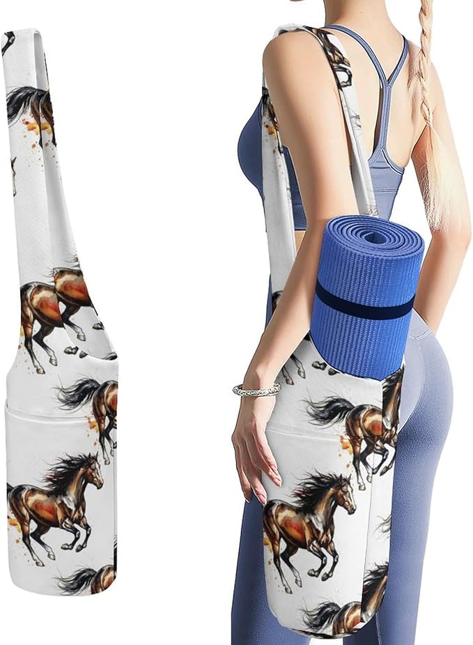 Large Yoga Mat Bag Fit Most Size for Ladies Yoga Mats Carrier Bags Multi-Functional Exercise Mat Holder Storage Bag