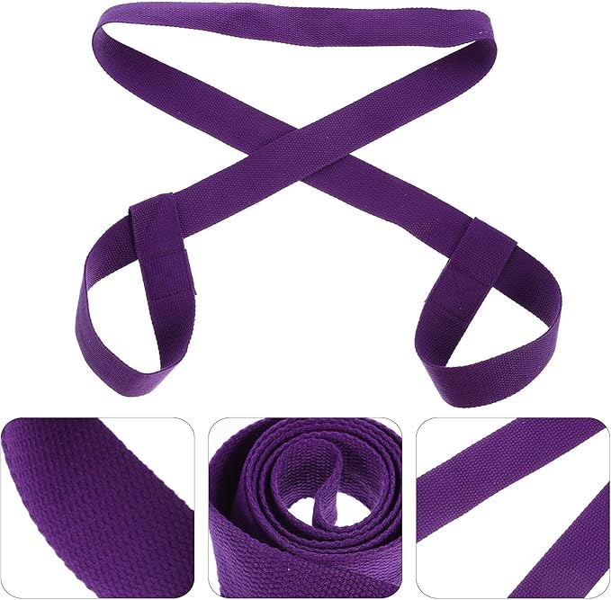 YARNOW 2Pcs Adjustable Yoga Mat Straps Set Sturdy Purple Yoga Mat Carrying Sling with Adjustable Buckle Multi-Function Accessory for Transport and Storage Suitable for Training and