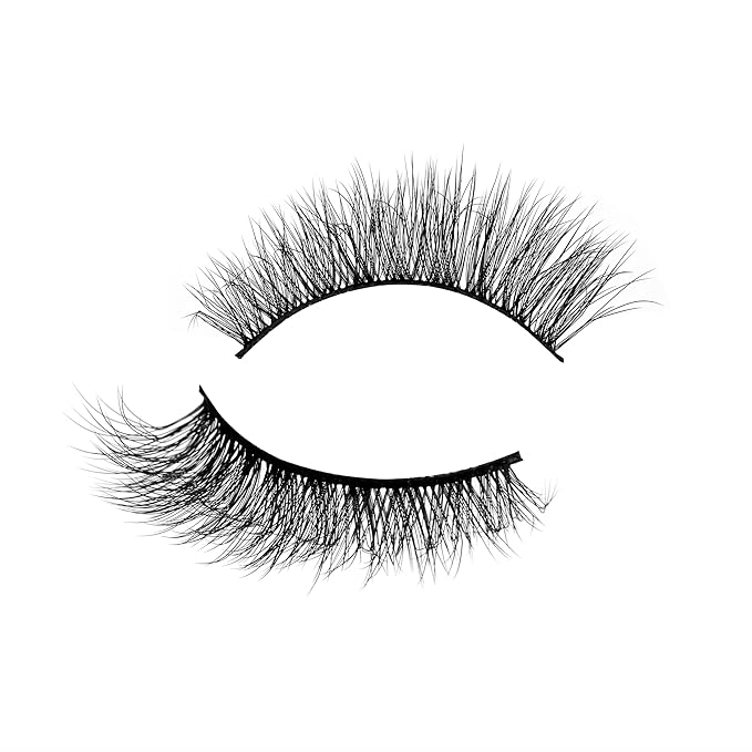 Pooplunch False Eyelash Cat Eye Volume Wispy Strip Lashes Natural Short Fluffy Volume Faux Mink Fake Eyelashes 7 Pairs Pack