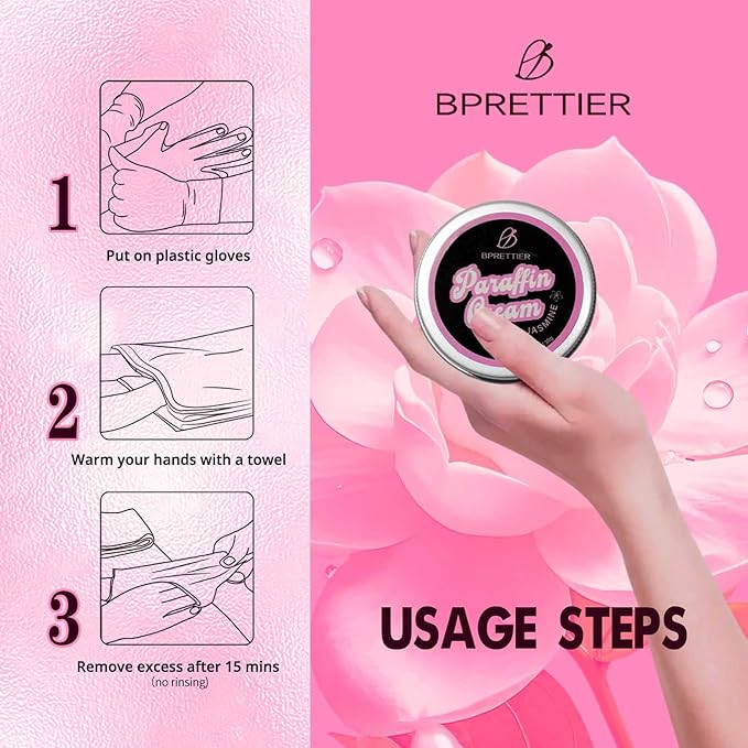 Cold Paraffin Wax Cream for Hands and Feet, Shea Butter Cuticle Balm, Vanila Scent Home Spa, No-Heat Moisturizing Mask