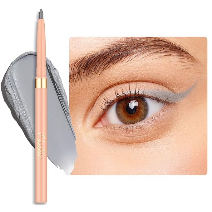 Oulac Grey Eyeliner Pencil, Waterproof Retractable Eye Liner Pen, Long Lasting Smudge Resistant, Vegan & Cruelty-Free, 14 Grey Stone