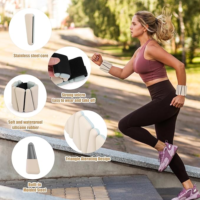 Beyoung Wrist and Ankle Weights for Women Men 2 (1lb (1lb Each),