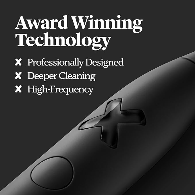 Made by Dentists PRO‑X Sonic Electric Toothbrush for Adults– Dentist‑Designed Rechargeable Toothbrush,Valentines Day Gift for Him & Her, 70 Day Battery Life, Travel Case & Extra Heads