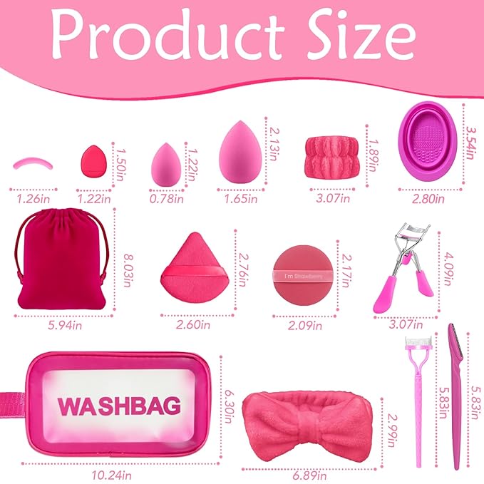 GZIXBDA Makeup Brush Set, 43Pcs Makeup Tool Set Premium Synthetic Foundation Concealers Powder Eye Shadows Makeup Brushes Kit for for Beginner Professional, Rose Pink