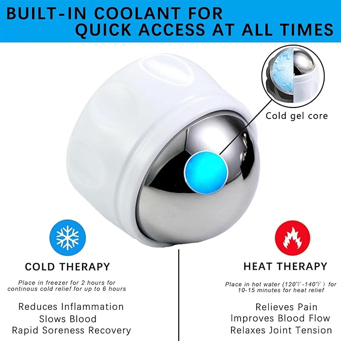 Cold Massage Roller Ball - Stocking Stuffers Gifts for Men Women Teens Boys, Stays Cold for 6 Hours, Sports Fitness Relaxations Gift, Rapidly Relieve Muscle Pain and Tension