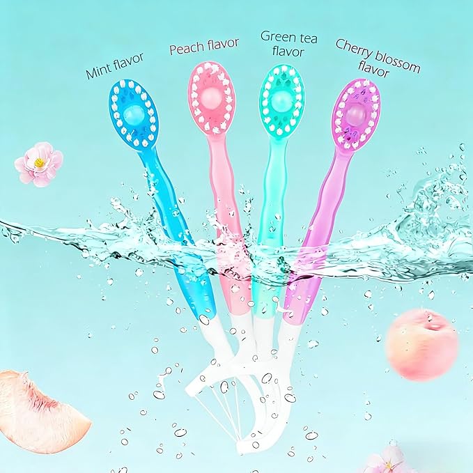 Disposable Travel Toothbrushes with Toothpaste, Individually Wrapped Mini Single Use Toothbrushes, No Water Needed Toothbrushes with Tongue Scraper for Travel, Hotel, Camping (1Pack)