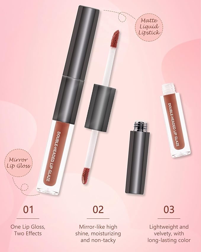 Matte Liquid Lipstick & Glow Lip Oil Gloss Glow