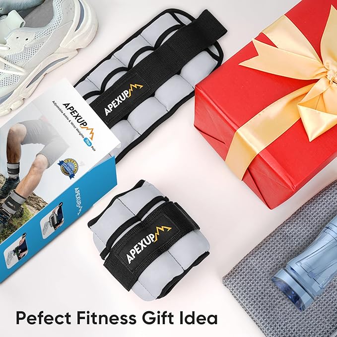 APEXUP 7 lbs/Pair Adjustable Ankle Weights for Women