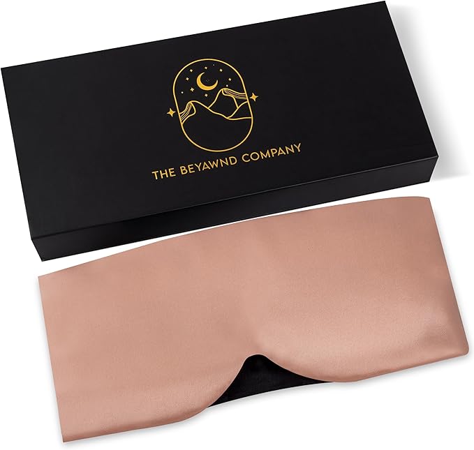 Mulberry Silk Eye Masks for Sleep (Rose Gold)