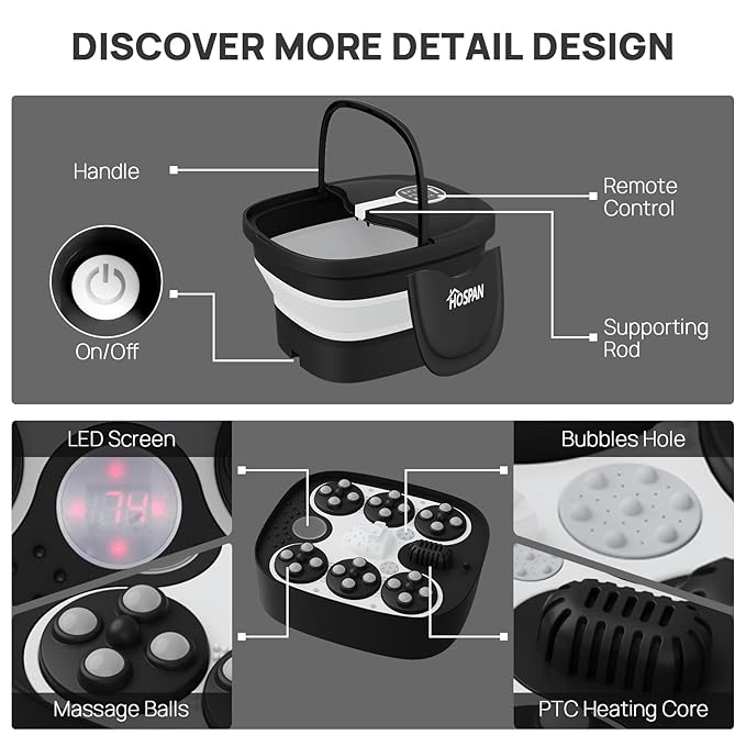 HOSPAN Collapsible Foot Spa Electric