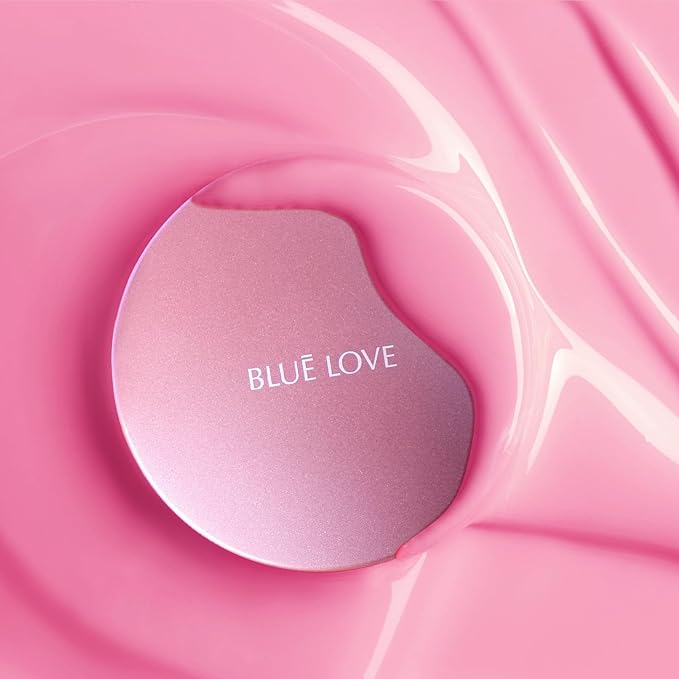 BLUE LOVE Cushion Liquid Blush - Silky Cheek Tint with Mirror, Natural Enhancer for a Radiant Finish, Contours & Highlights for Effortless Elegant (03 Pink Peony)