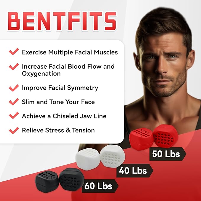 6Pcs Jaw Exerciser 3 Resistance