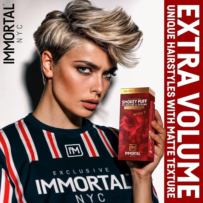 Immortal NYC Smokey Puff Hair Powder – Fine Fragranced & Volumizing Powder for Extra Volume – Vegan, Easy-to-Use, No Residue – 33% Extra Free – Men & Women, All Hair Types