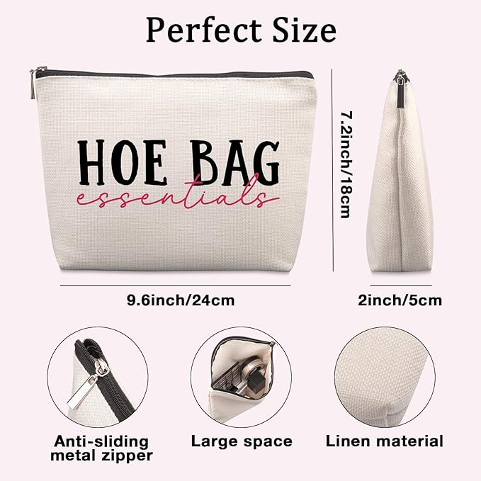 Lcoanriut Gag Gifts for Women, Funny Gifts for Friends Travel Cosmetic Bag, Fun Christmas Farewell Friendship Gifts for Women Friends Sister Coworkers Hot Bag Essentials Travel Makeup Bag