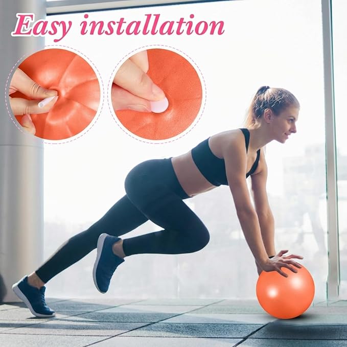 Aoriher 10 Pcs Small Exercise Pilates Ball 9 Inch Mini Yoga Balls Anti Burst and Slip for Stability, Fitness, Physical Therapy, Stretching & Core Strength Workout at Home Gym Office