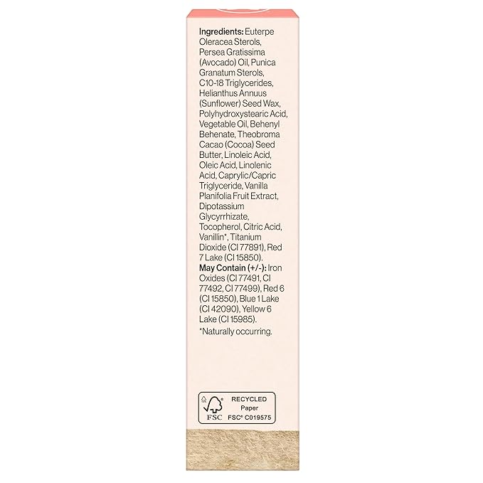 Honest Beauty Moisturizing Vegan Tinted Lip Balm, Antioxidant-Rich Acai Extracts, Avocado Oil, Paraben and Cruelty-Free, Fruit Punch