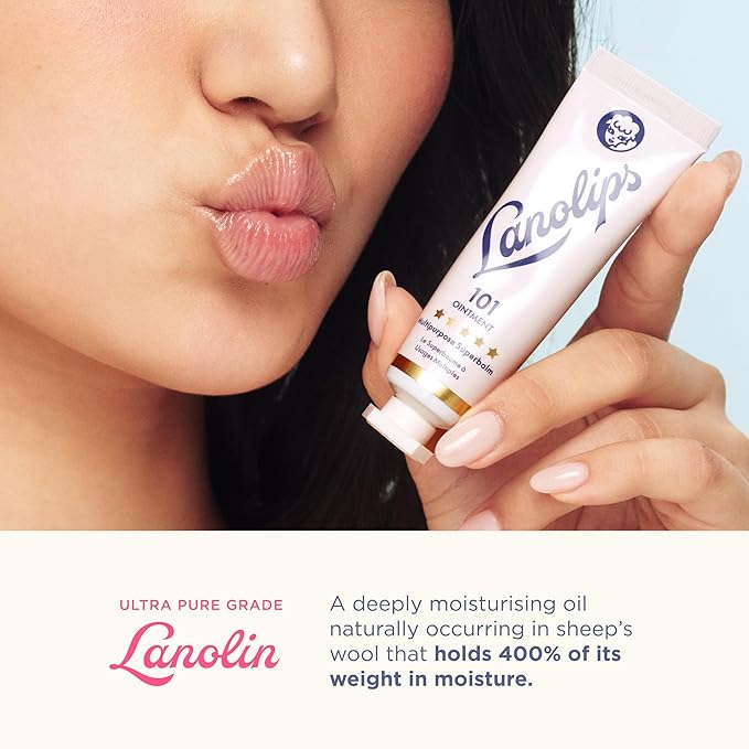 Lanolips 101 Ointment Multi-Balm Duo, Original Superbalm - Contains Pure Lanolin Oil for Smooth, Hydrated, & Healthy Lips - Natural Lip Balm for Dry Lips, Cuticles, & More (2-Pack, 0.52 oz each)