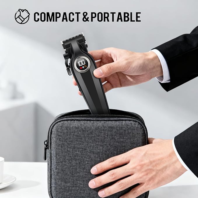 Professional Hair Clippers for Men,Cordless Barber Clippers and Trimmers Set with LED Display, Rechargeable Mens Electric Beard Trimmer,Self Haircut Fade Kit & Clipper Oil