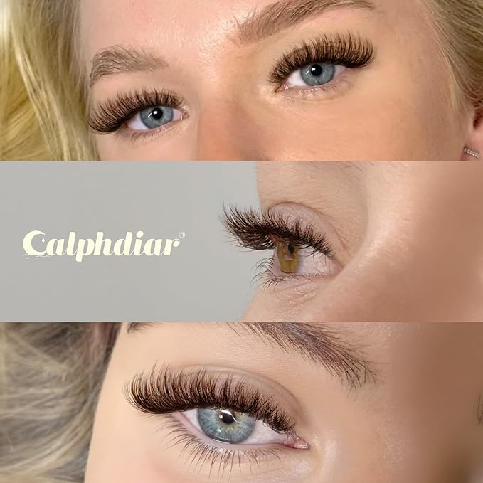 Brown Lash Clusters Fluff Cluster Eyelash Extensions 40D+50D Natural Dark Brown Eyelash Clusters 280PCS Individual Lashes Clusters 10-16mm DIY Wispy Cluster Lashes Extension at Home
