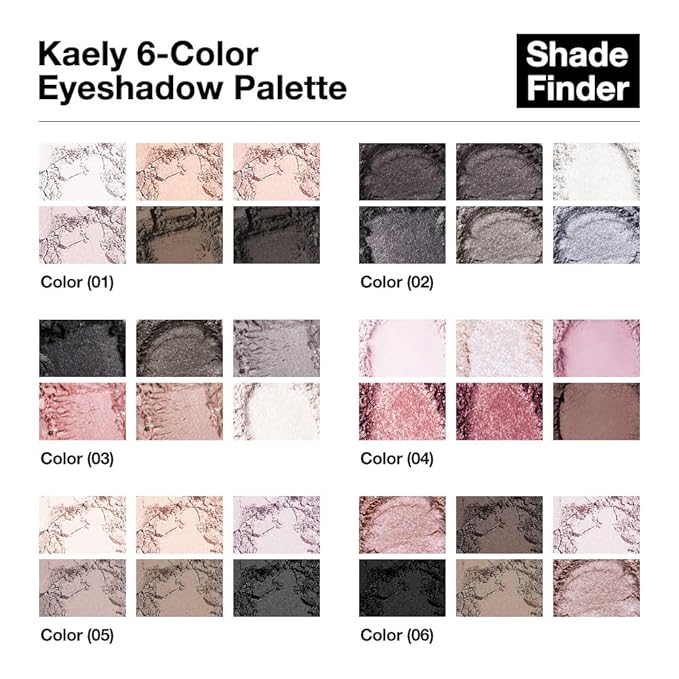 6 Colors Mini Rose Gold Pink Eye Shadow Palette Makeup for Older Women, Neutral Matte Shimmer Eyeshadow Palette Highly Pigmented Waterproof, paleta de sombras de ojos, Vegan & Cruelty-free, 04
