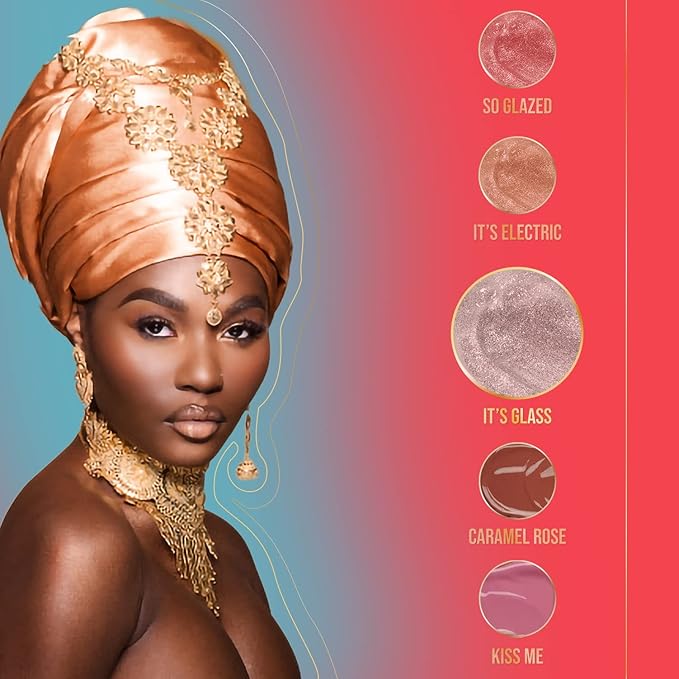 Juvia's Place Long Lasting Lip Gloss Reflect Barely There, Non-Sticky Luscious High Shine Glow, 16 oz, Light Neutral Beige, Smooth and Creamy