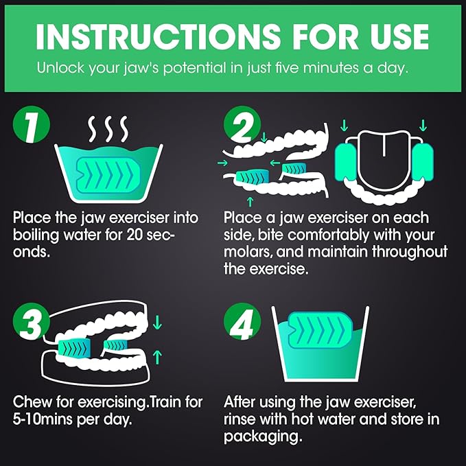 CXYARY 2024 Upgraded Model 8PCS Jaw Exerciser 4 Resistance