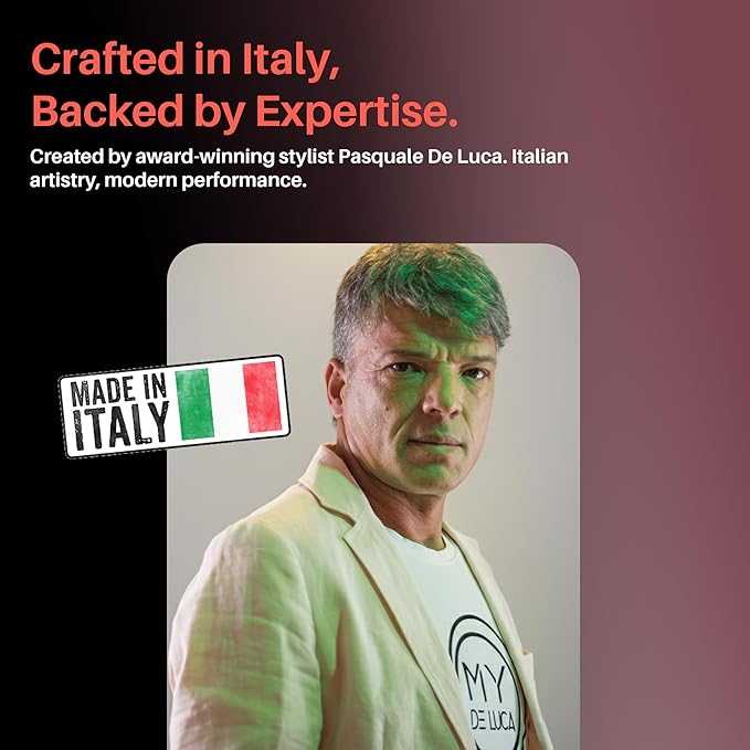 MY DE LUCA NO STRESS Matte Gum Hair Wax for Men, Reworkable Hold Pomade Alternative for Natural Matte Finish, Alcohol-Free Hair Hair Care for Control & Soft Finish, Water-Based, Made in Italy, 100 ml