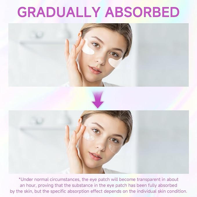 CEMSAZORL Instant Firm Under Eye Patches, Collagen Peptide Firming Under Eye Mask for Puffy Eyes and Dark Circles Treatment, Wrinkles Filler Improve Fine Lines Skin Care for Women Men, 10 pair