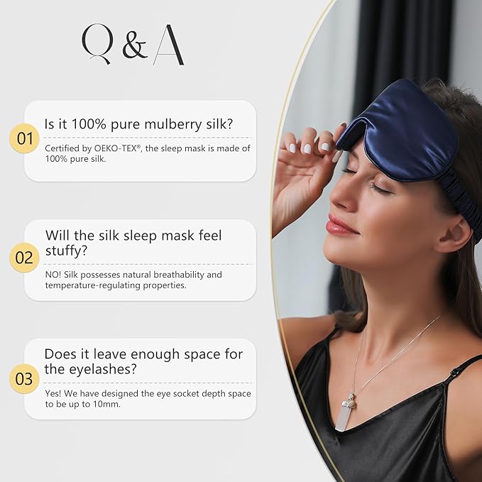 ZIMASILK Adjustable 22 Momme 100% Pure Mulberry Silk Sleep Mask, 3D Contoured Cup Eye Mask for Sleeping, Super Soft Breathable Blindfold, Perfectly Blocks Light for Sleeping. (Plum Wine)