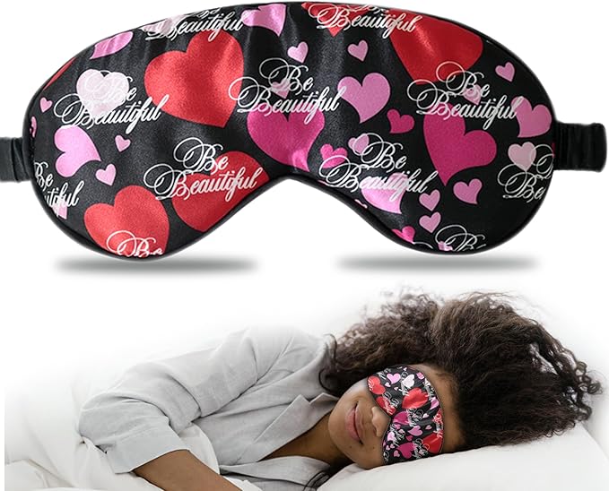 Luxury Sleep Mask – Soft, Lightweight & Ultra Comfort-Perfect for Light Blocking Wake up Radiant-Black