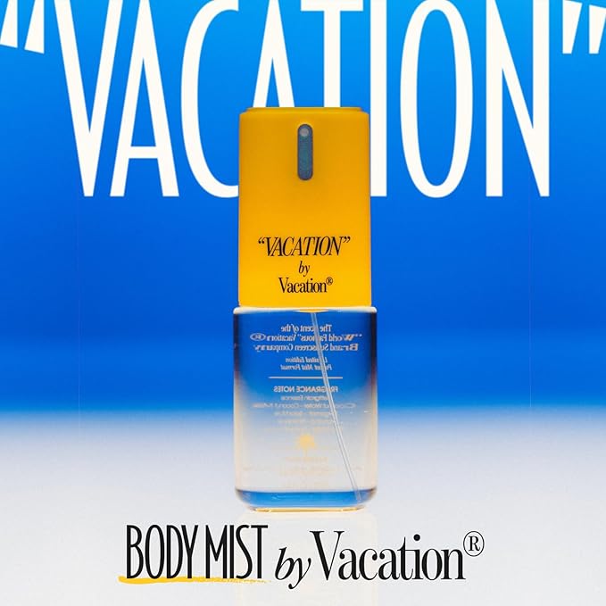 VACATION" Body Mist, Perfumed Body Spray for Women & Men, Coconut, Banana, Pool Water & Swimsuit Fabric Scent, Layer with Eau de Toilette, Beach Summer Fragrance, Travel Size 3 fl oz