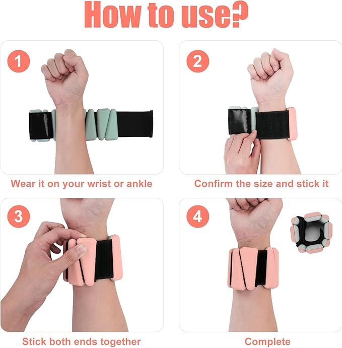 Beyoung Wrist and Ankle Weights for Women Men 2 (1lb (1lb Each),