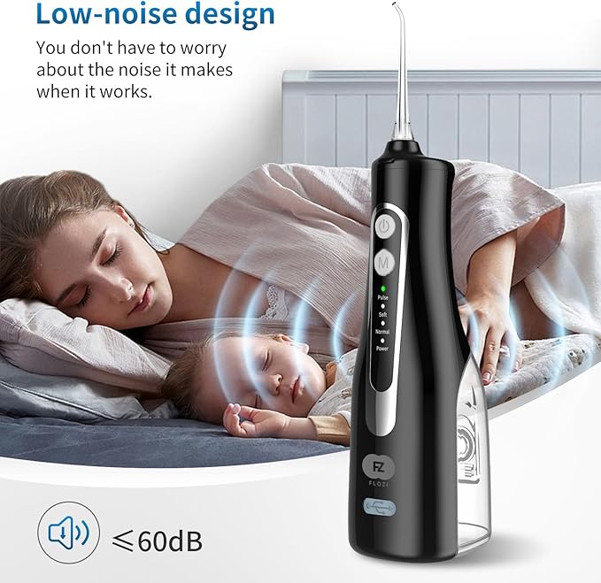 Advanced Cordless Dental Water Flosser for Teeth – Portable Oral Irrigator with 300ml Tank, USB-C Rechargeable, IPX7 Waterproof Electric Teeth Cleaner for Braces & Sensitive Gums