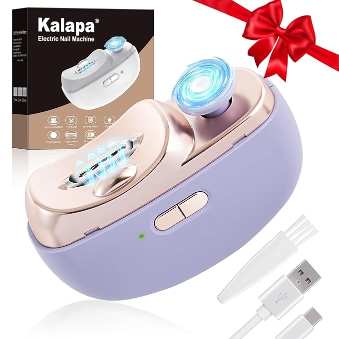 Electric Nail Clippers Upgraded 3 in 1 Automatic - with Polishing, Dust Storage & LED Light, Nail File Toenail Trimmer, Safe for Seniors, Adults, Kids & Baby, Gifts for Women Men Mom Baby Adult Senior