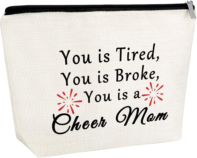 Gfhzdmf Cheerleader Gift for Women Makeup Bag Cheer Mom Appreciation Gifts Cheer Mom Coach Gift Cheerleading Coach Gifts Thank You Present for Cheerleader Team Present Travel Cosmetic Pouch