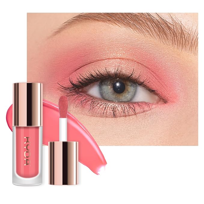 KYDA Liquid Matte Eyeshadow, Soft Matte Pink Eyeshadow, Long-wearing Crease-Resistant Velvet Eyes Tint, Smooth Cream-to-Powder Texture, Multiuse Makeup for Eyes, Cheeks and Lips
