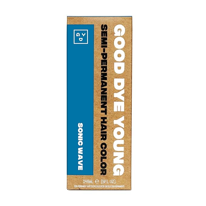 Good Dye Young Semi-Permanent Hair Color, Vegan and Cruelty-Free Hair Dye, Last up to 24 Washes, Non-Damaging Conditioning Hair Color (5FL OZ, Sonic Wave)
